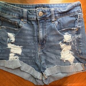 Aeropostale Distressed Blue Jean Shorts
